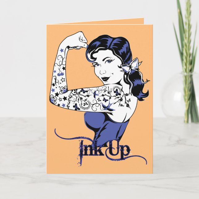 carte de voeux pour fille d'encre (Devant)