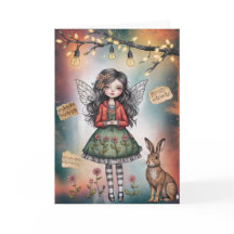 Carte de vœux pour fille Shabby Chic