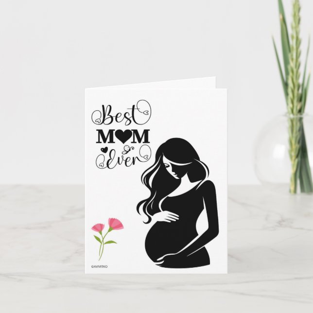 Carte de vœux pour future maman (Devant)