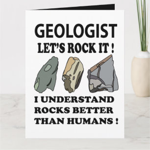 Carte de vœux pour géologue Let's Rock IT