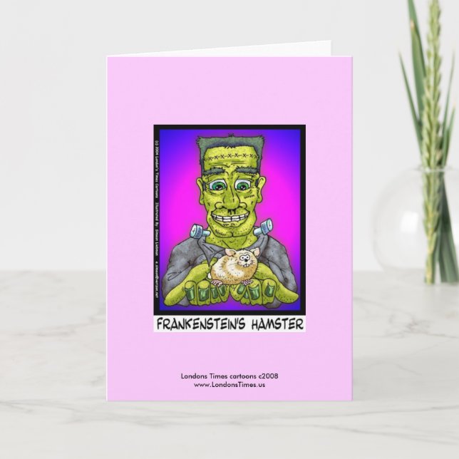 Carte de voeux pour Hamster Funny de Frankenstein (Devant)
