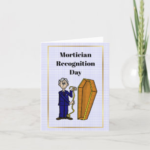 Carte de voeux pour homme morticien mesure café