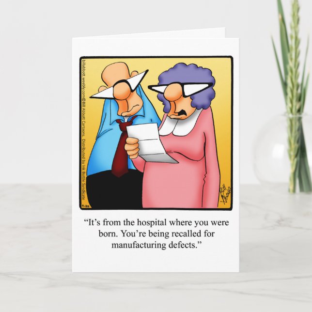 Carte de voeux pour Humour d'anniversaire amusant (Devant)