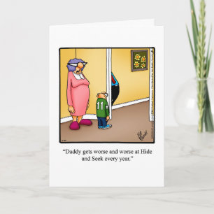 Carte de voeux pour Humour de Fêtes des pères amus
