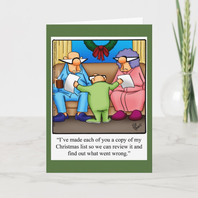 Carte de voeux pour Humour de Noël amusant (Devant)