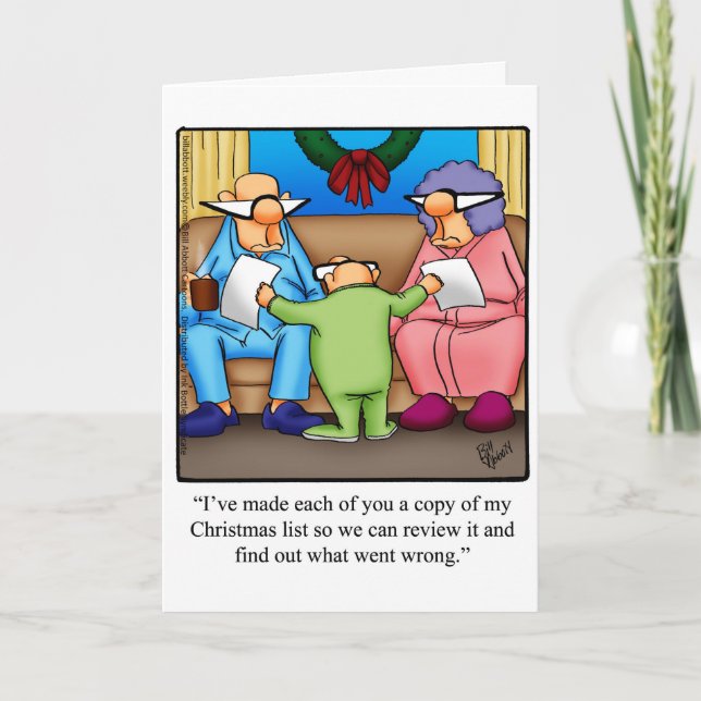 Carte de voeux pour Humour de Noël amusant (Devant)