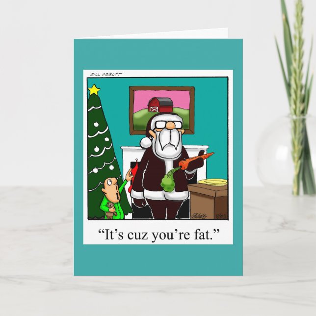 Carte de voeux pour Humour de Noël amusant (Devant)