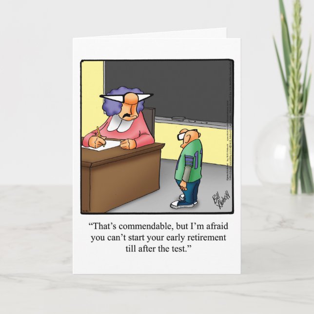 Carte de voeux pour Humour de retraite anticipée (Devant)
