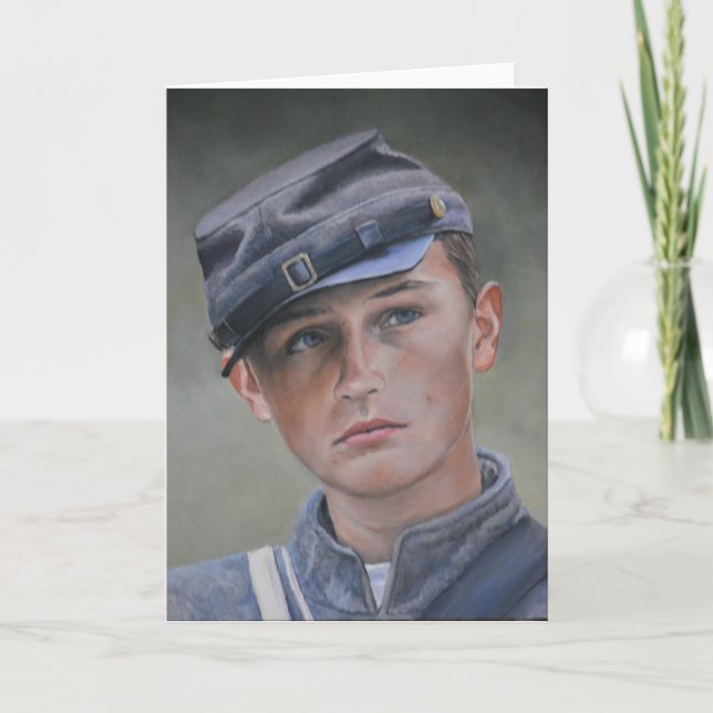 Carte de voeux pour jeune soldat de la guerre civi (Devant)