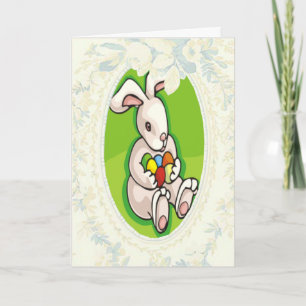 Carte de voeux pour la chasse aux oeufs de Pâques 