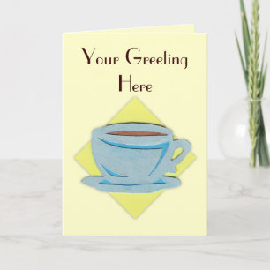 Carte de voeux pour la coupe de café