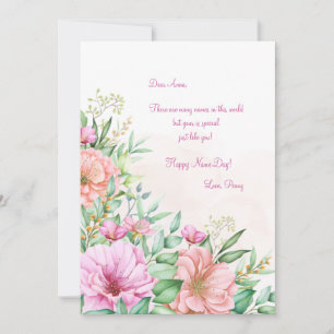 Carte de voeux pour la fête d'anniversaire avec fl