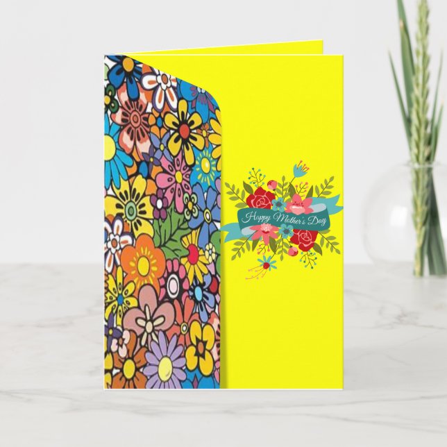 Carte de voeux pour la fête des mères (Devant)