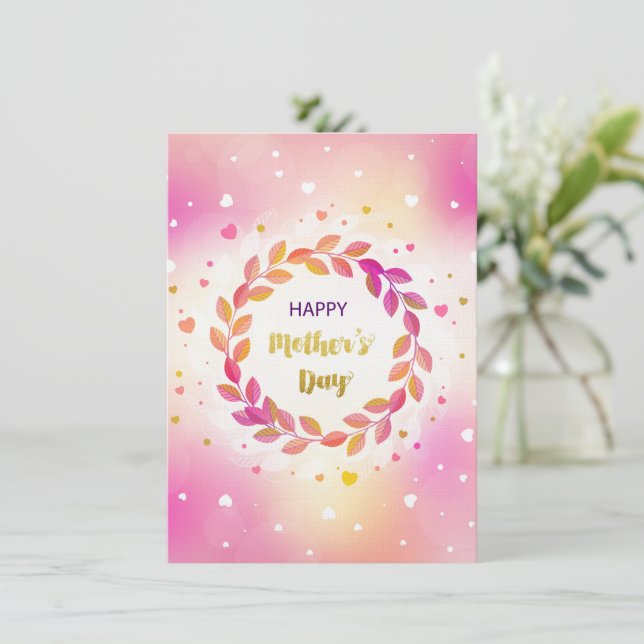 Carte de vœux pour la fête des mères (Debout devant)