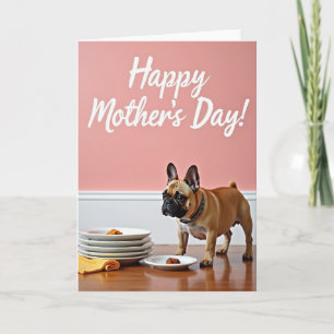 Carte de vœux pour la fête des mères avec un chien