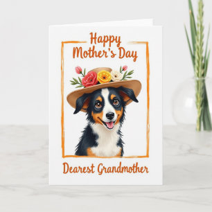 Carte de vœux pour la fête des mères Chien à pois