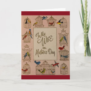 Carte de voeux pour la fête des mères de la femme 