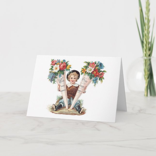 Carte de voeux pour la fête des mères victoriennes (Devant)