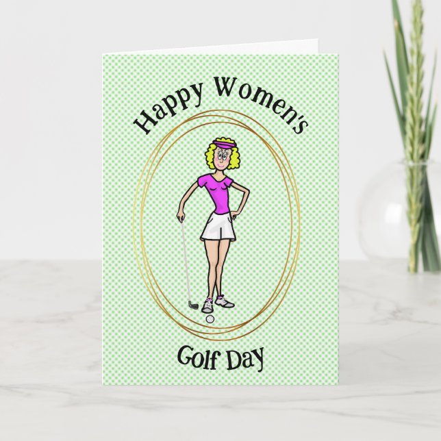 Carte de voeux pour la Journée de Golf des femmes  (Devant)