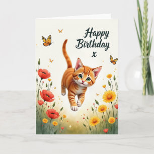 Carte de vœux pour la journée de la chatte rayée