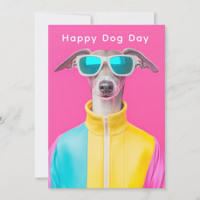 Carte de vœux pour la journée du chien – Cadeau dr (Devant)