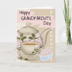 Carte de voeux pour la journée du grand-parent Tea