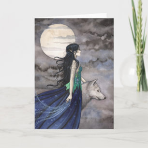 Carte de voeux pour la nuit du loup