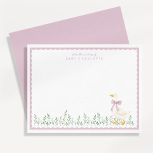 Carte de vœux pour la nurserie de bébé rose douce
