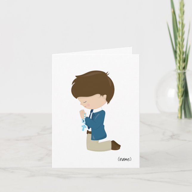 Carte de voeux pour la première sainte communion (Devant)
