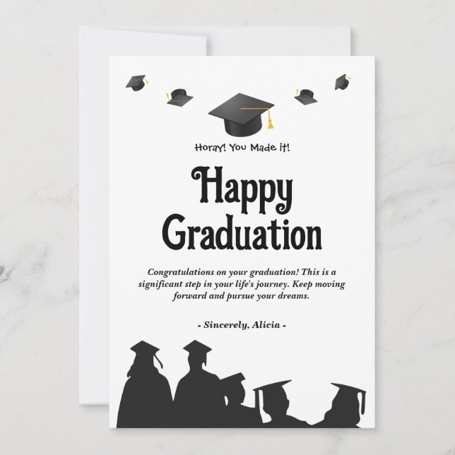 carte de voeux pour la remise des diplômes (Devant)