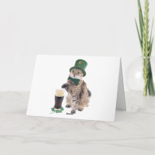 Carte de vœux pour la Saint-Patrick pour chats