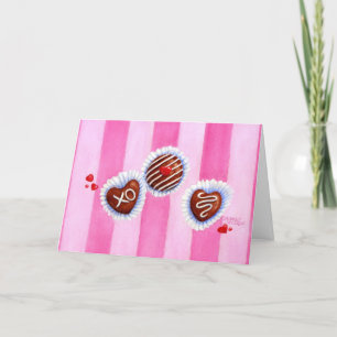 Carte de voeux pour la Saint-Valentin Coeurs de ch