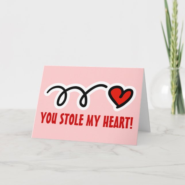Carte de voeux pour la Saint-Valentin - Vous m'ave (Devant)