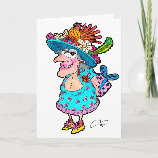 Carte de voeux pour la vieille dame (Devant)