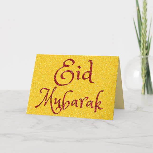 Carte de voeux pour l'Aïd Moubarak Parties scintil (Devant)