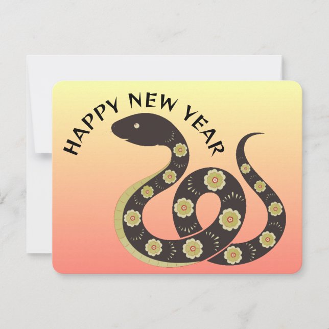 Carte de vœux pour l'année du Serpent & Calendrier (Devant)