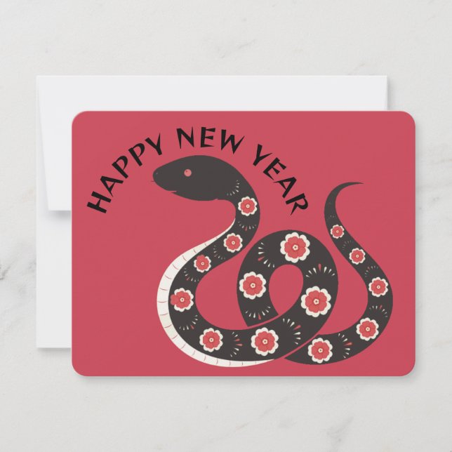 Carte de vœux pour l'année du Serpent & Calendrier (Devant)