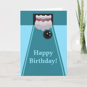 Carte de voeux pour l'anniversaire de Bowling