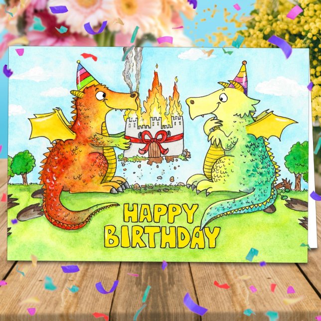 Carte de voeux pour l'anniversaire de Dragons par  (Créateur téléchargé)