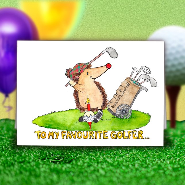 Carte de voeux pour l'anniversaire de Golfer (Créateur téléchargé)