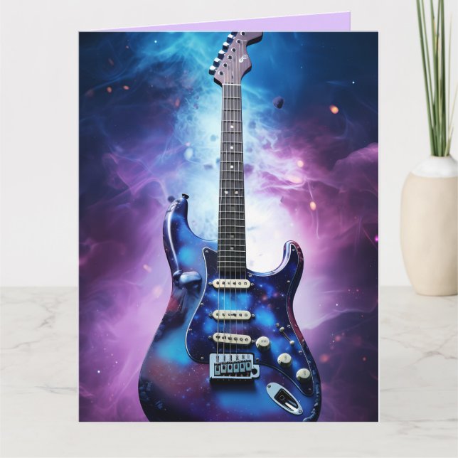 Carte de voeux pour l'anniversaire de la GUITAR (Devant)