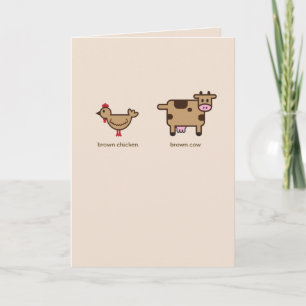 Carte de voeux pour l'anniversaire de la vache bru