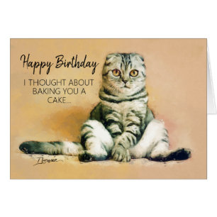 Carte de voeux pour l'anniversaire de Lazy Cat
