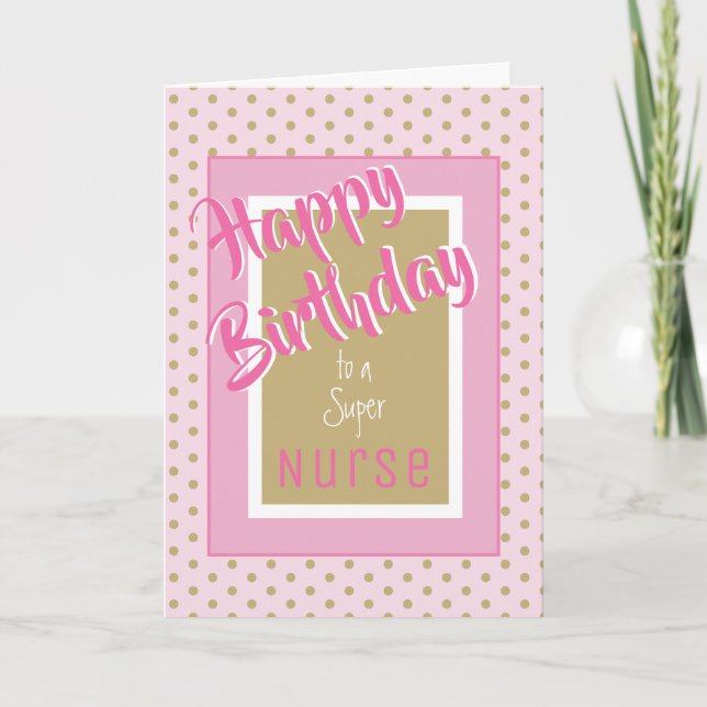 Carte de voeux pour l'anniversaire de l'infirmière (Devant)