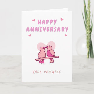 Carte de voeux pour l'anniversaire de l'oiseau amo