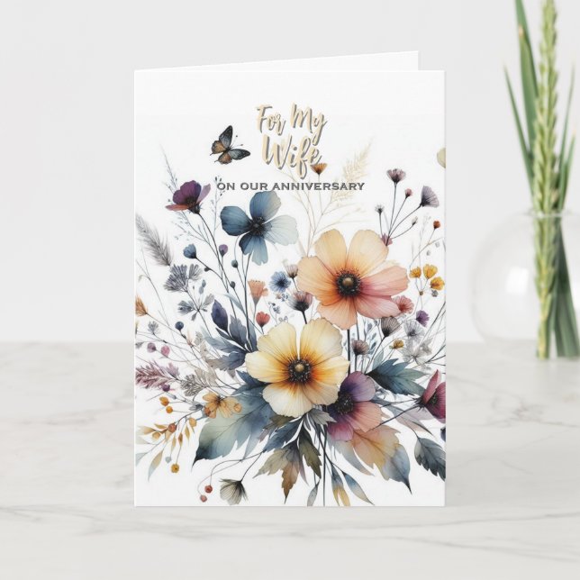 Carte de voeux pour l'anniversaire de ma femme (Devant)