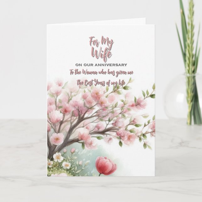Carte de voeux pour l'anniversaire de ma femme (Devant)