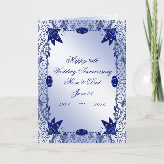 Carte de vœux pour l'anniversaire de mariage des 4 (Devant)