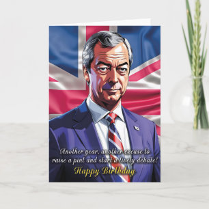 Carte de voeux pour l'anniversaire de Nigel Farage