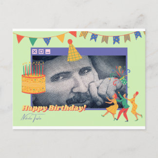 Carte de voeux pour l'anniversaire de Nikola Tesla